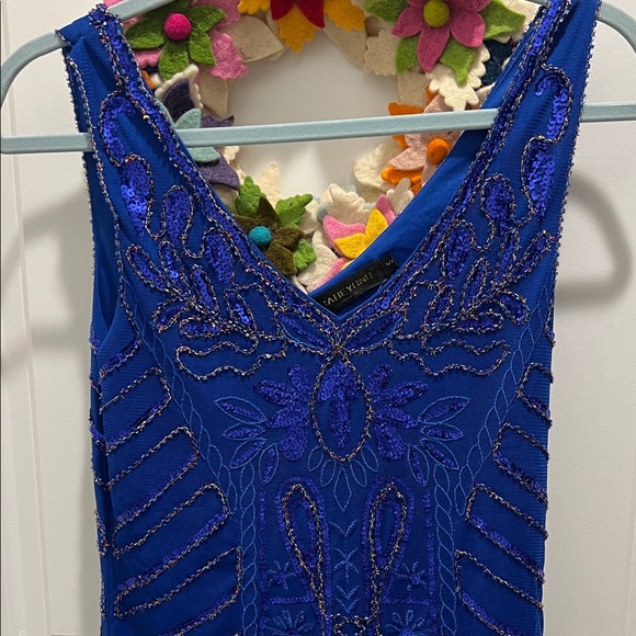 Blue Beaded Dress - Picture 2 of 7